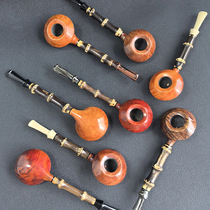 磐石经典手工烟斗竹节飞碟直斗意大利进口石楠木男士烟具专用配件
