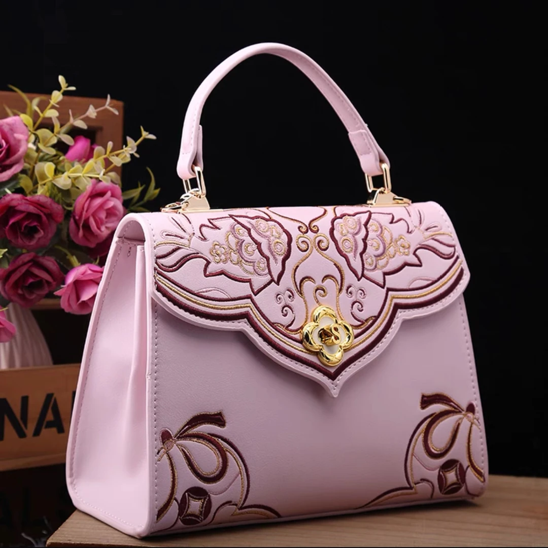 2024新款国潮风凯莉包6001粉色