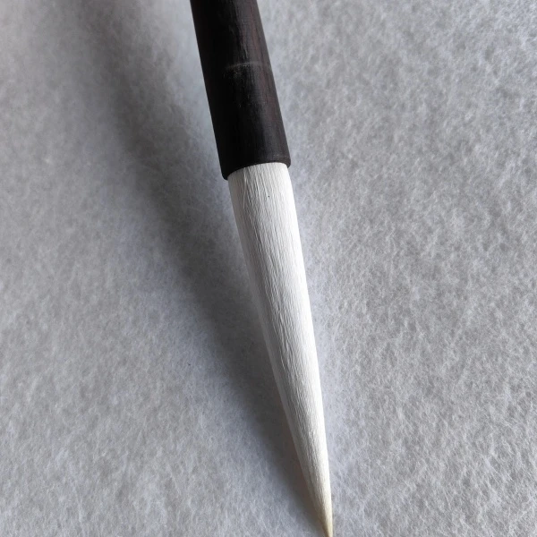 双羊牌30年老笔四号鹤甲纯羊毛笔直径1.2cm出锋8.5cm