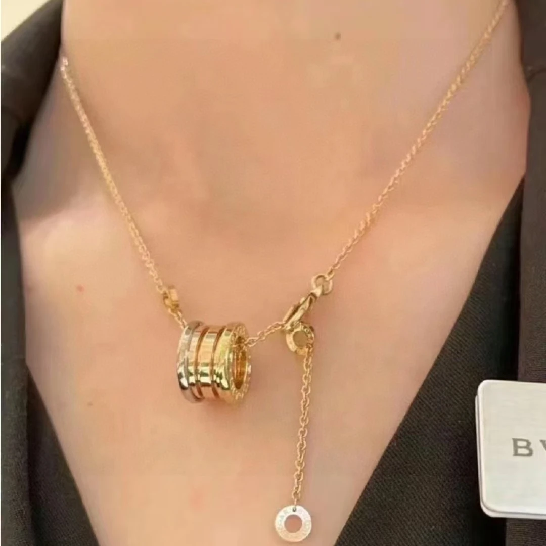99新 BVLGARI/宝格丽 麦殿甄选/宝格丽18k拼色弹簧项链