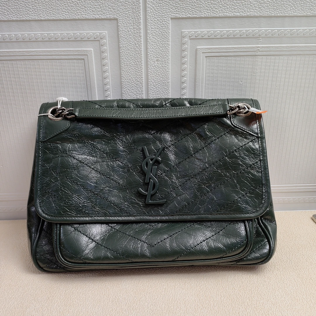 99新 YSL/圣罗兰 麦殿甄选/圣罗兰牛皮niki底27厘米黑色/斜挎包