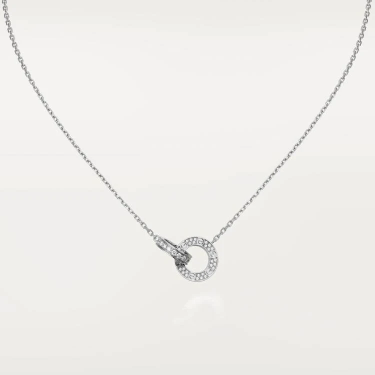 99新 Cartier/卡地亚 卡地亚18k金love系列铺镶钻石双环24年