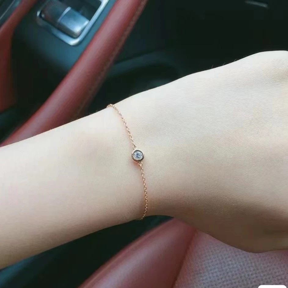 99新 Tiffany & Co./蒂芙尼 麦殿甄选/蒂芙尼18k黄金镶钻手链