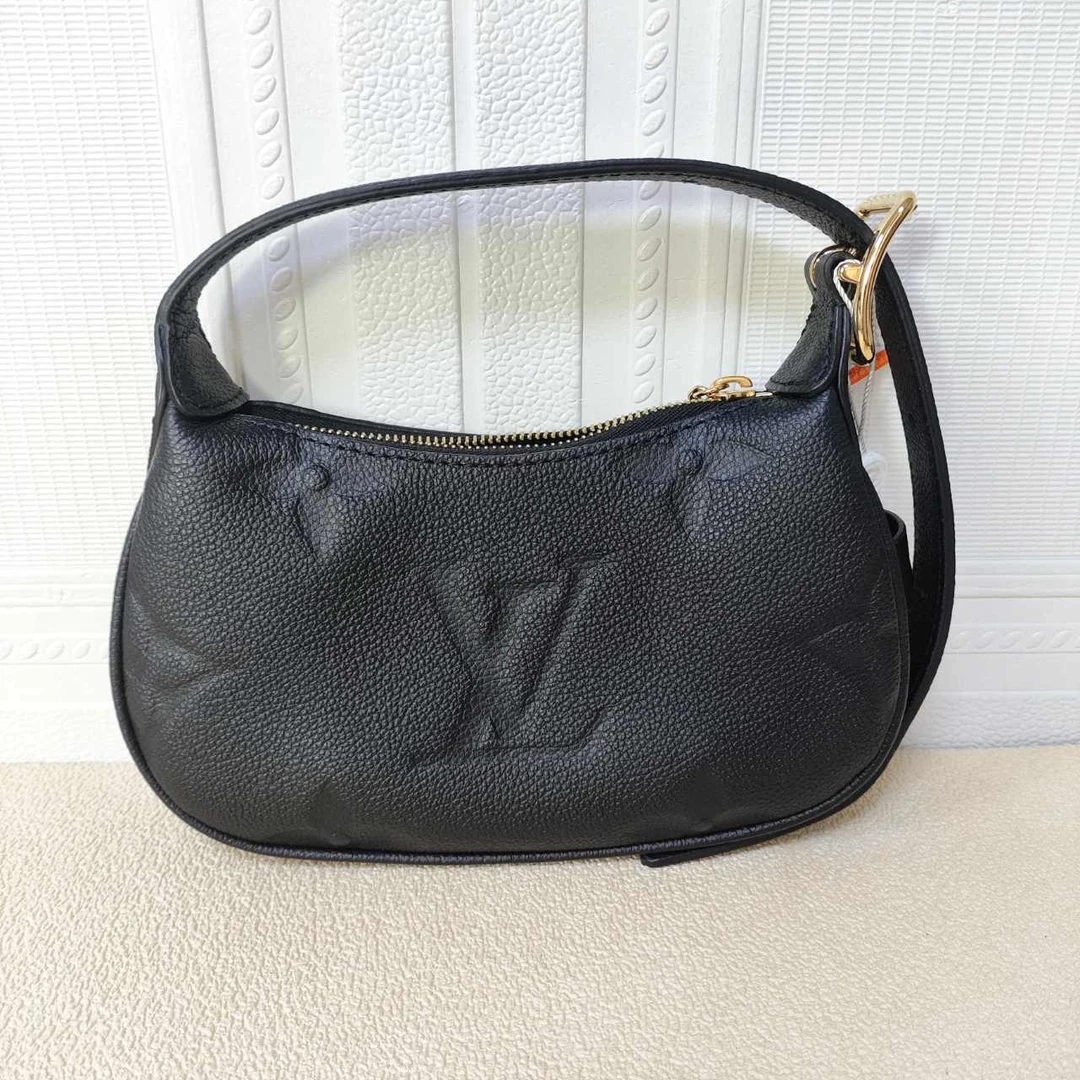 99新 LV 麦殿甄选/lv牛皮minimoon20.5cm黑色芯片款/手提单肩包