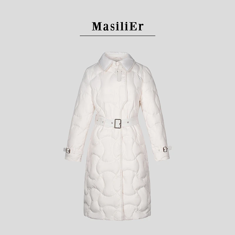 MasiliEr-冬季翻领简约风鹅绒服(220197)