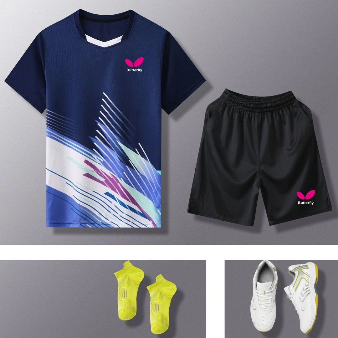 2024新款Butterfly速干蝴蝶乒乓球服男女羽毛球服儿童运动速干