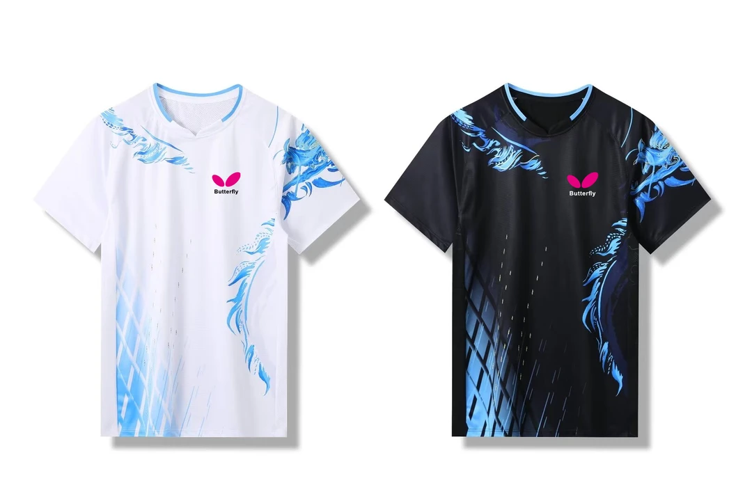 新款Butterfly蝴蝶乒乓球龙服定制成人速干衣儿童训练服国家队