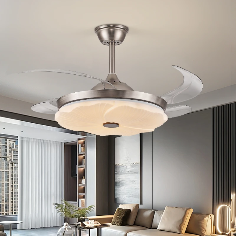 隐形扇叶超静音风扇灯2024简约新款风扇灯家用餐厅灯客厅灯卧室灯