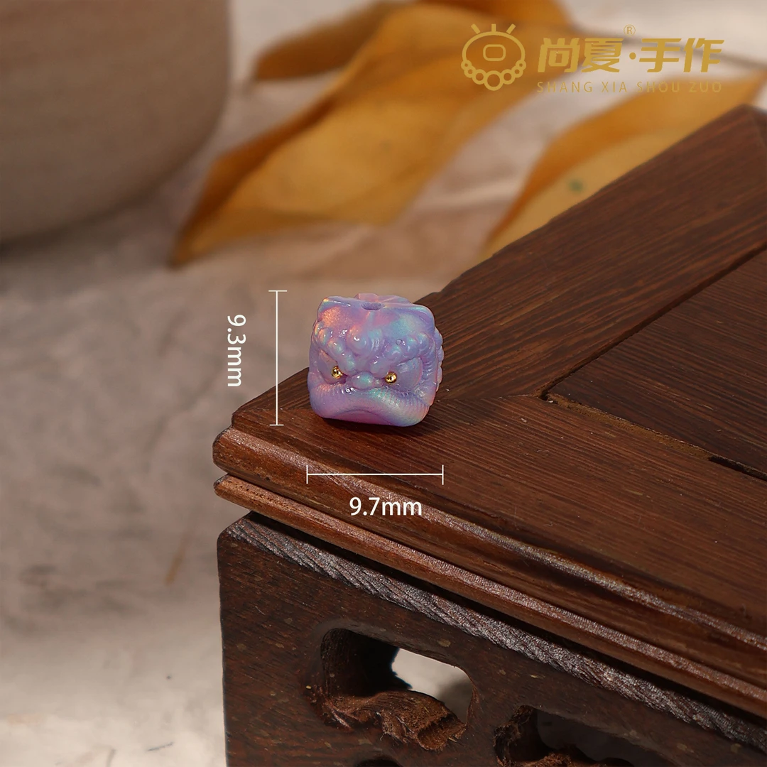 非金属树脂吊坠 五彩醒狮精工挂坠DF001