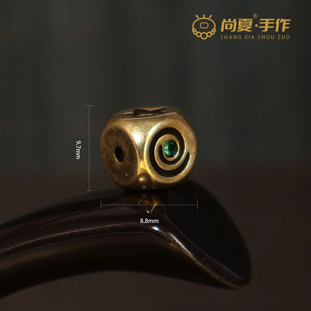 铜合金吊坠 【元系列】经典日月星辰六面配饰顶珠PSS003