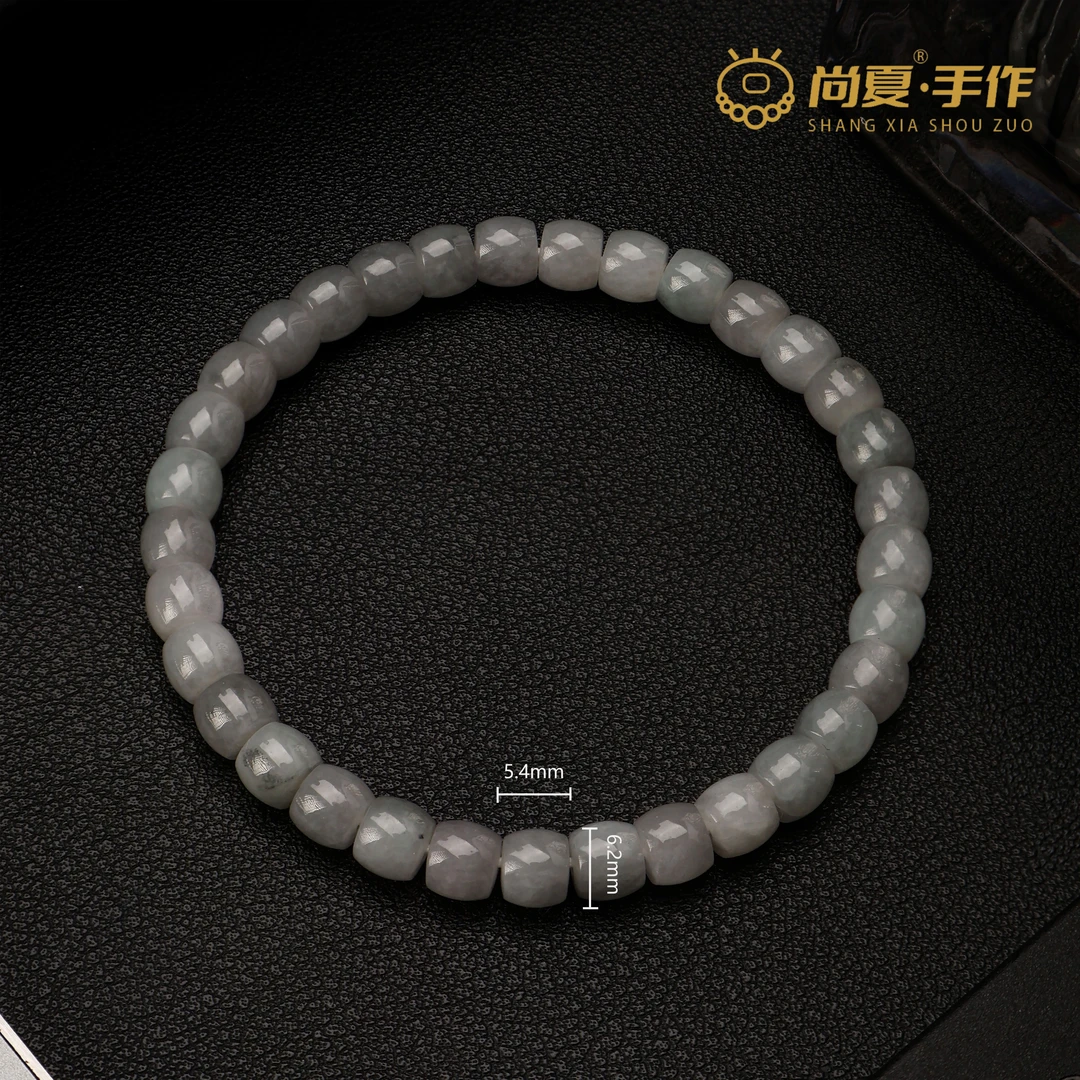 尚夏【白凤】6MM翡翠缅料直切手串时尚百搭CWL002