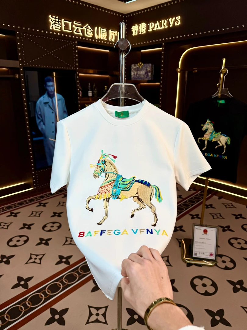 秋冬新款男士打底T恤半袖重工刺绣百搭休闲【8718】5