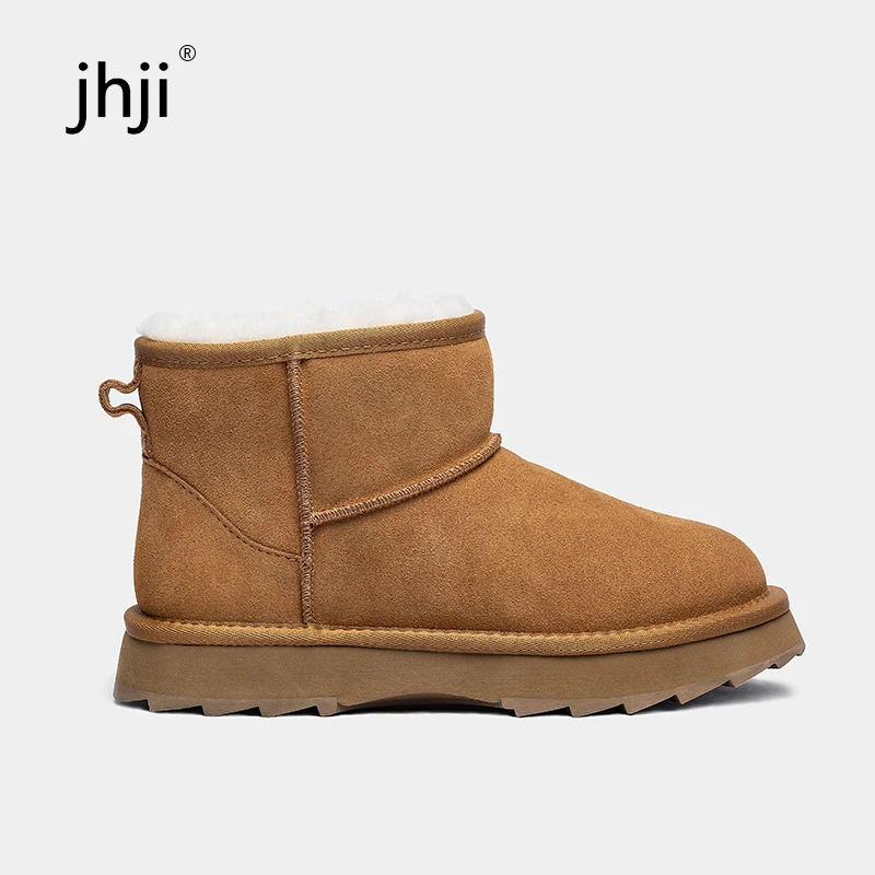jhji｜新款防滑底经典短筒加厚雪地靴