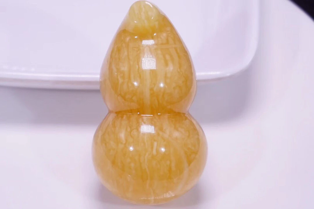 俄料虎皮白花立体葫芦吊坠