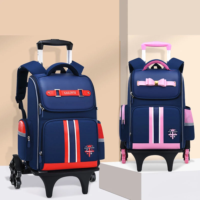 拉杆书包小学生儿童男生女孩六轮带轮减负防泼水耐磨二四五六年级
