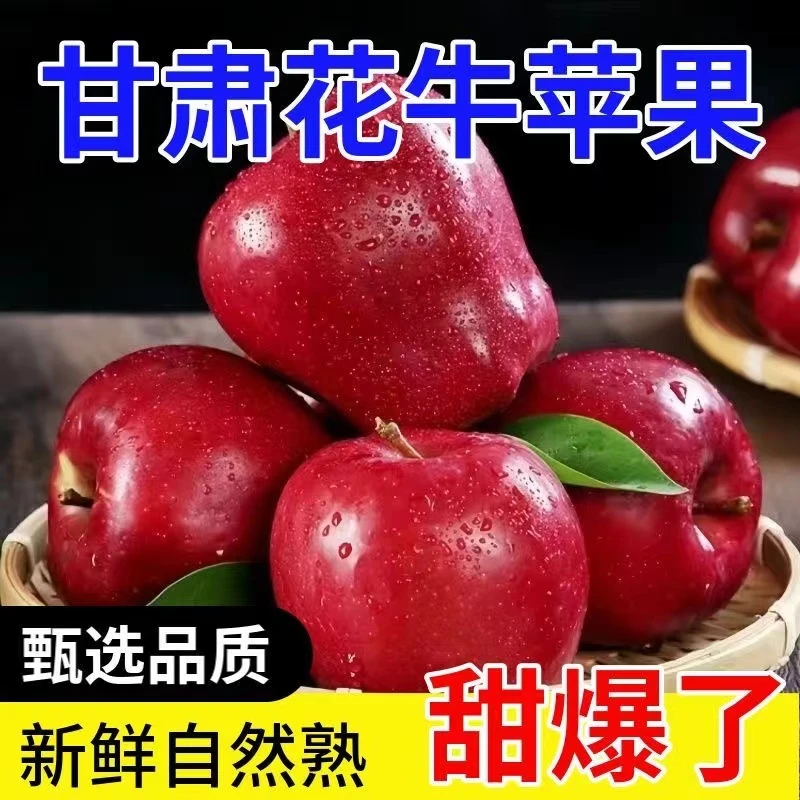 （买5送5）甘肃天水花牛苹果正宗新鲜蛇水果整箱应季粉面香甜孕妇