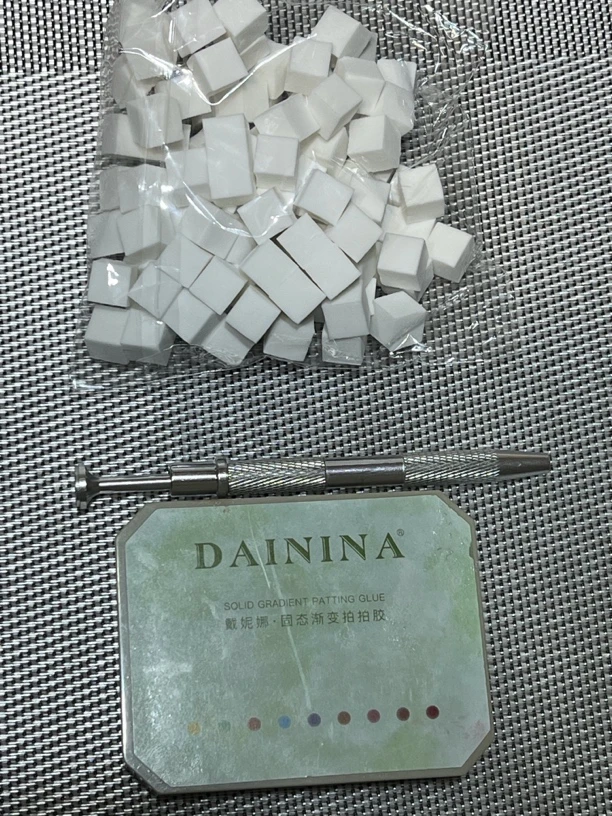 戴尼娜固态拍拍胶9色➕豆腐块拍拍棉三件套美甲店必备