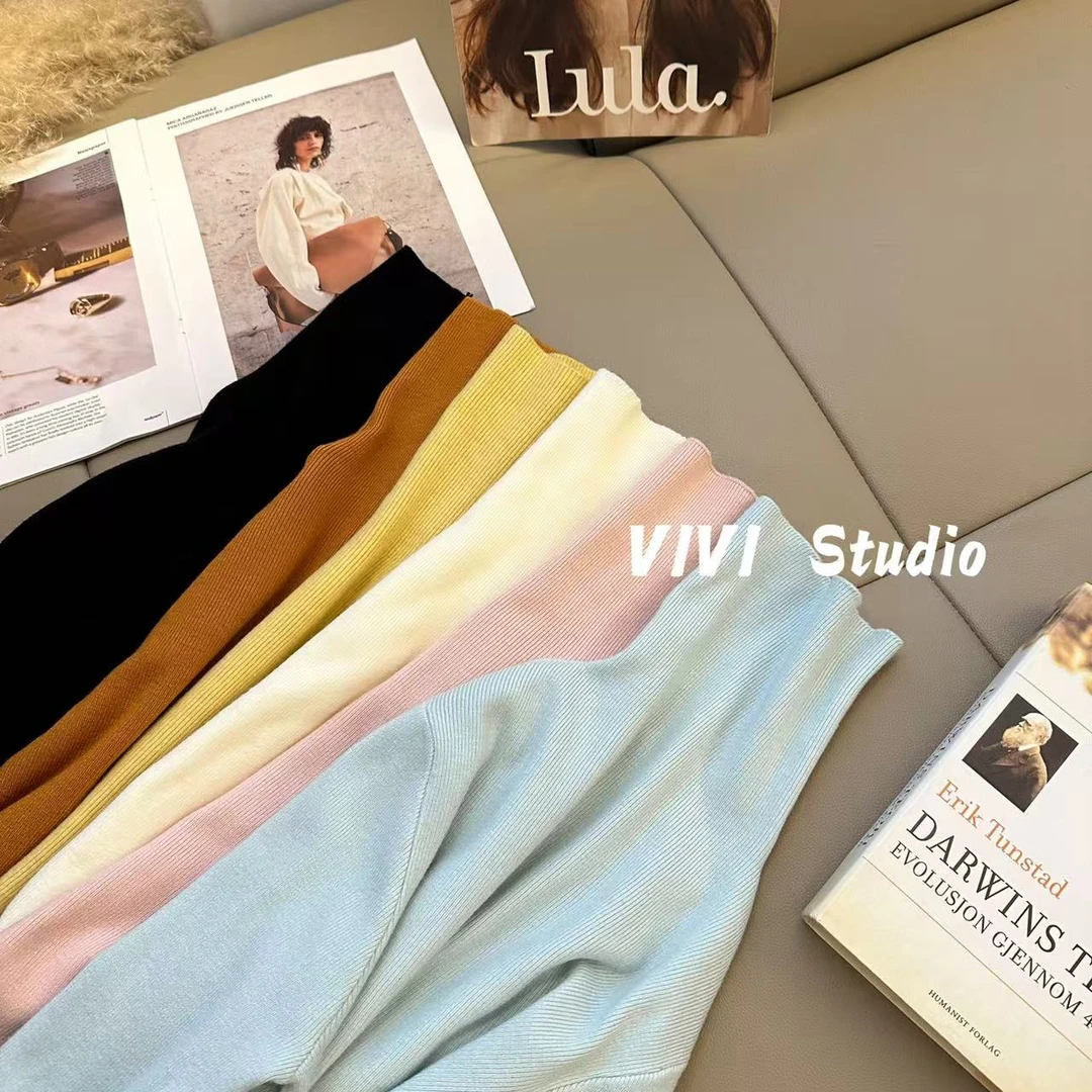 【 现  货 】2024新款高领修身百搭打底衫女秋冬长袖针织上衣ZZ1190