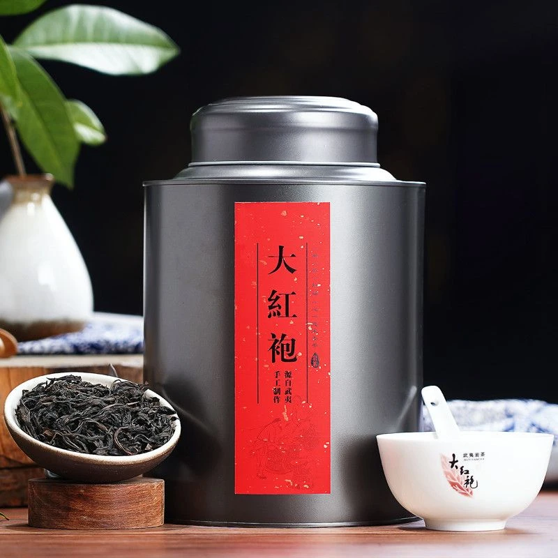 福建大红袍茶叶浓香型醇厚耐泡花香浓郁正宗乌龙茶送礼500g罐装