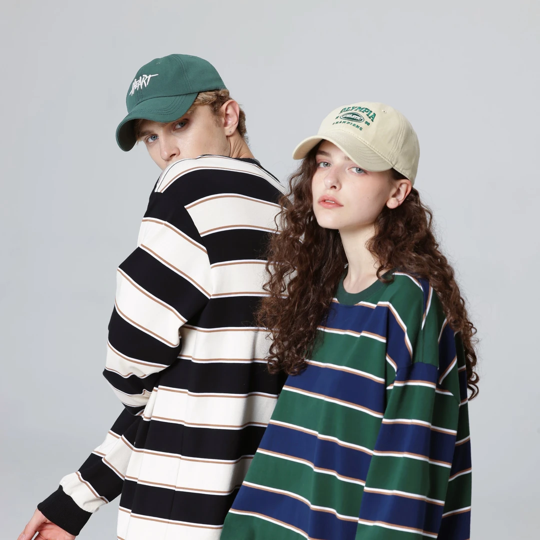 艺品田诚340G重磅全棉长袖撞色打底男女同款DY002