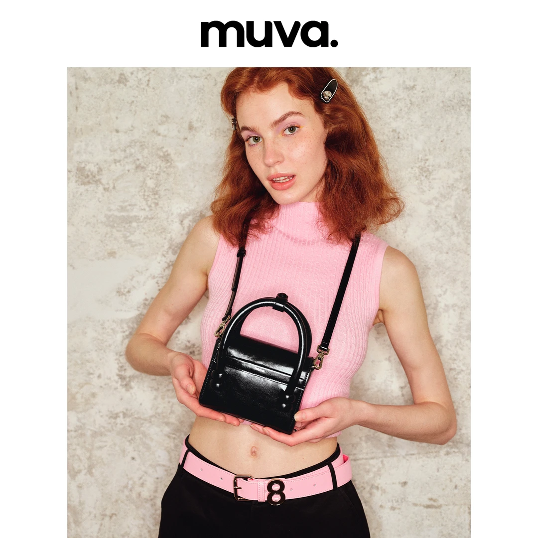 MUVA原创高级感mini小包包手提包 真皮小众斜挎小方包女