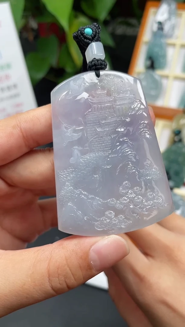 【闪购商品】翡翠颈饰未镶嵌山水
