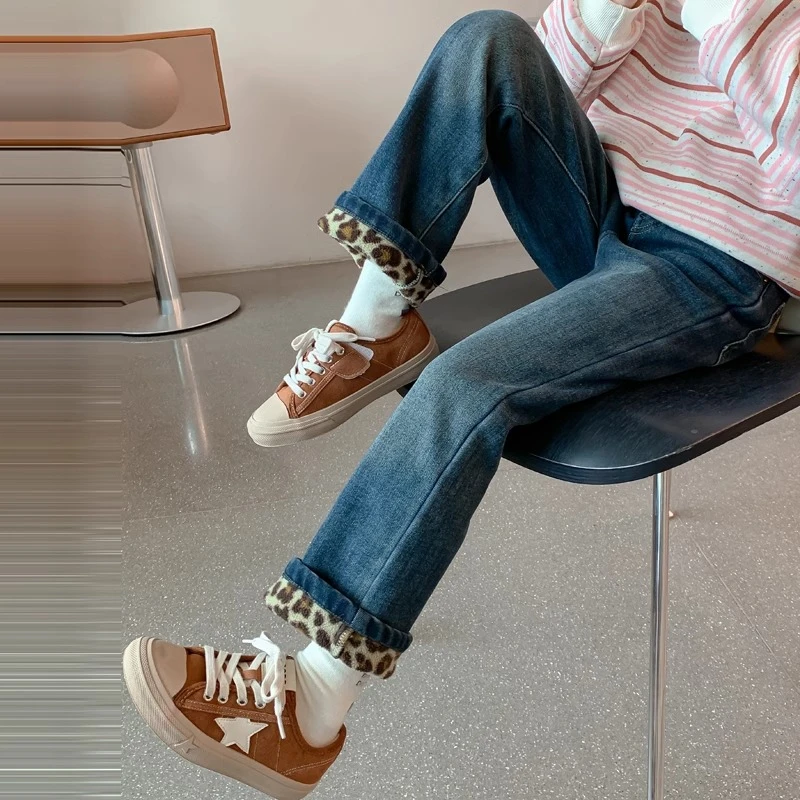 女童秋冬装牛仔裤2024新款儿童洋气女孩冬季裤子加绒加厚修身长裤