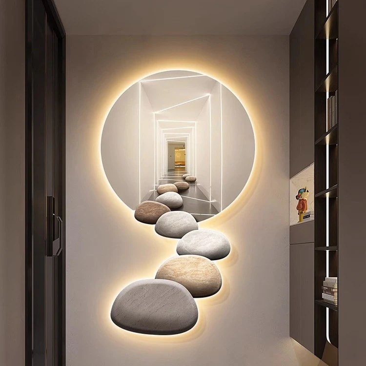 石来运转玄关装饰画现代轻奢入户走廊尽头挂画延伸感壁画高级挂画