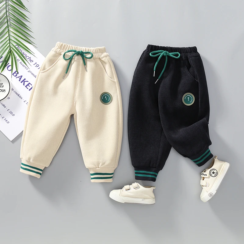 【加绒】2025秋冬新款加绒加厚保暖长裤儿童时尚休闲裤男女童百搭潮