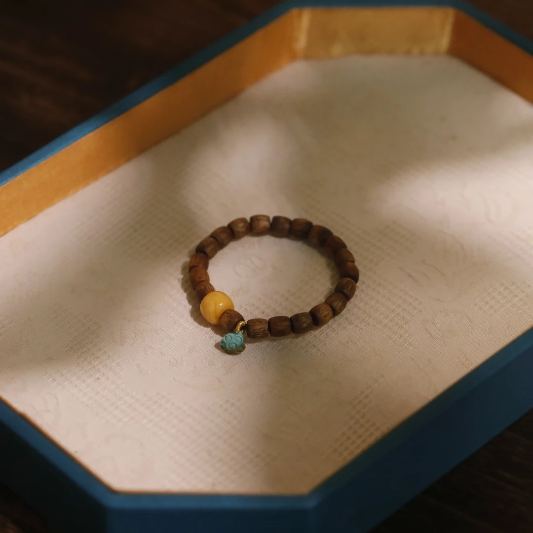 麦麦【枝意】天然沉香+蜜蜡 手串