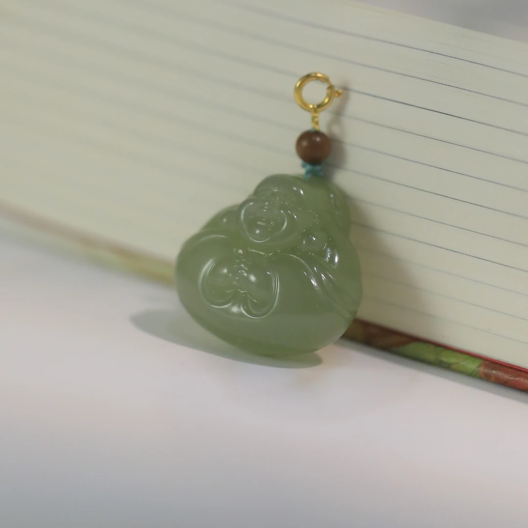 麦麦【双十二福利】天然和田玉晴水抱抱佛晴愿 吊坠 多样性发货其一