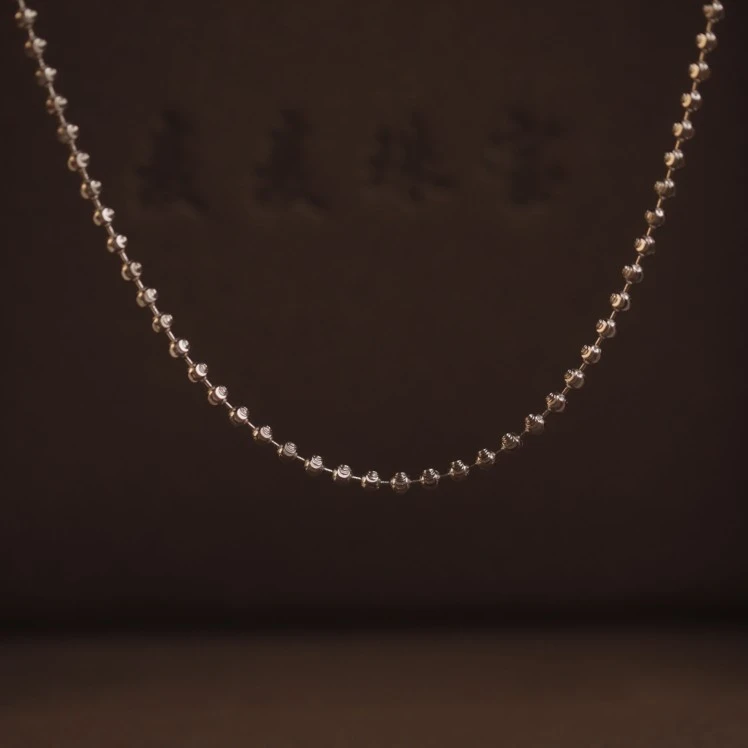 链子925银 麦麦 【满天星】925银万能链 闪闪项链 60cm