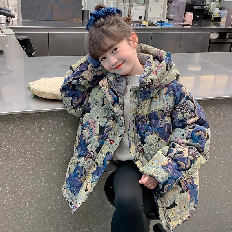 女童羽绒服冬装2024新款洋气儿童白鸭绒外套小女孩冬季加厚上衣潮