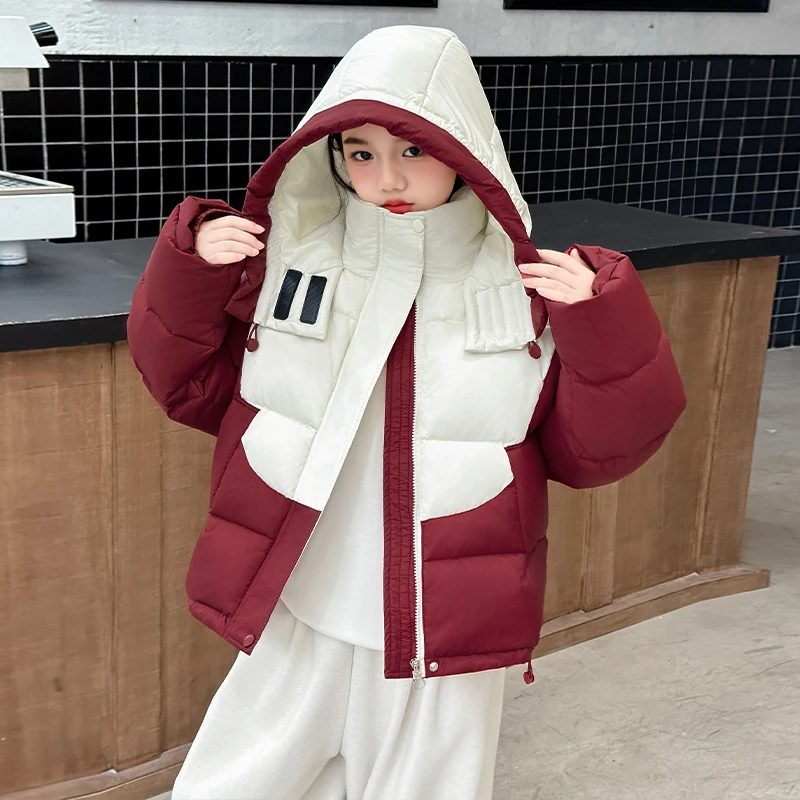 女童羽绒服2024冬季新款女大童洋气韩版炸街白鸭绒儿童冬装棉衣服