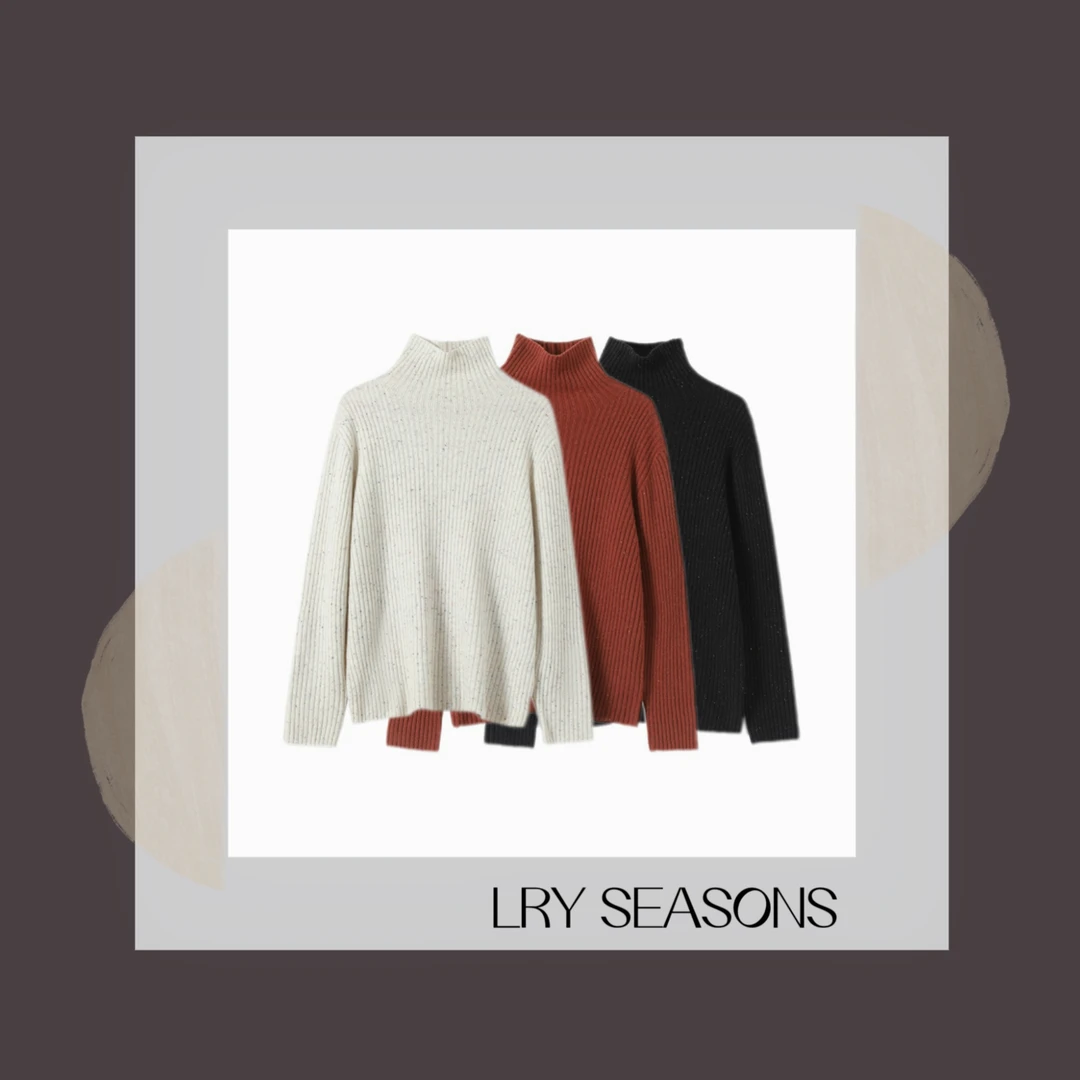 LRY SEASONS |时尚百搭竖条高领毛衣8307