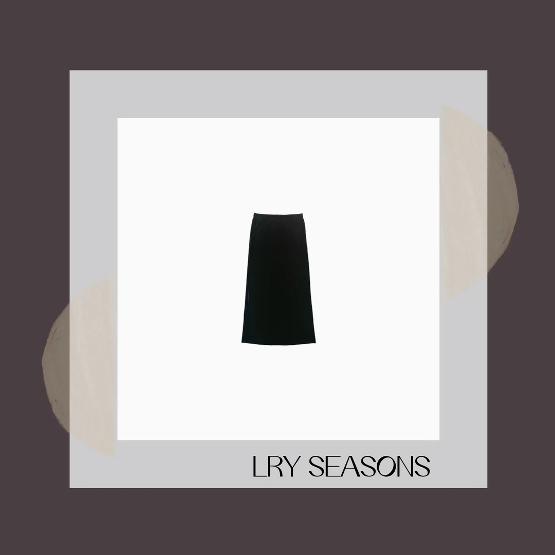 LRY SEASONS |时尚百搭后开叉丝绒半身裙8027