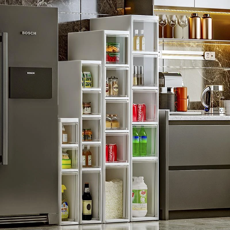 夹缝收纳柜子抽屉式家用厨房冰箱边缝柜卫生间储物超窄缝隙置物架