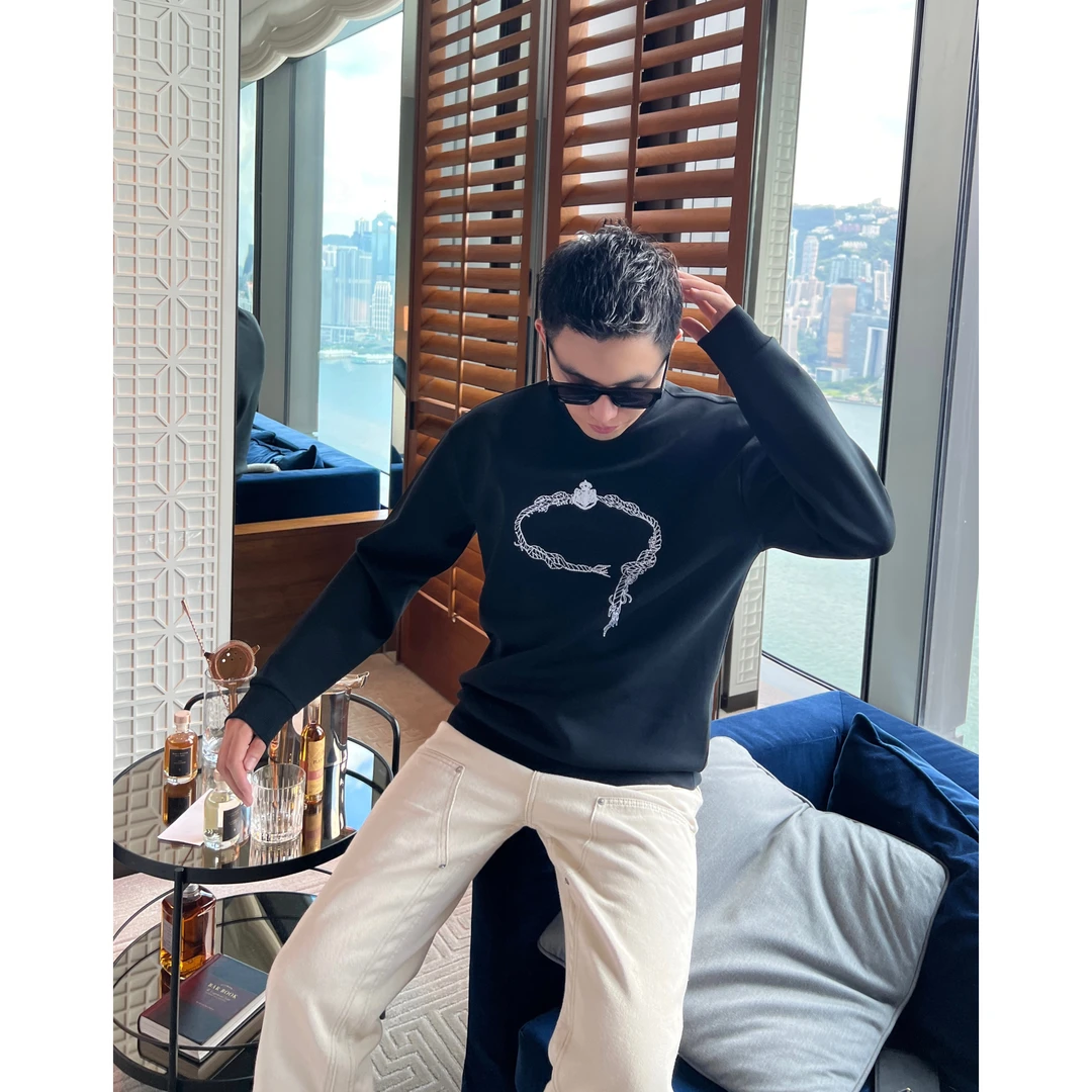 【缰绳卫衣】秋季潮男液氨空气棉宽松套头基础百搭打底长袖6638