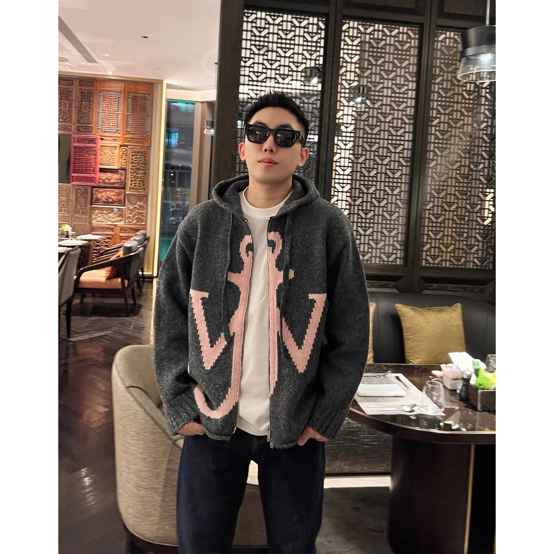 【花纱船锚】重磅50羊毛混纺搭连帽毛衣开衫保暖夹克外套情侣款