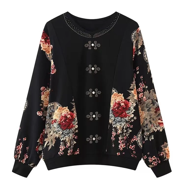 妈妈春装春季时尚宽松洋气小衫中老年女春秋显瘦气质百搭减龄上衣