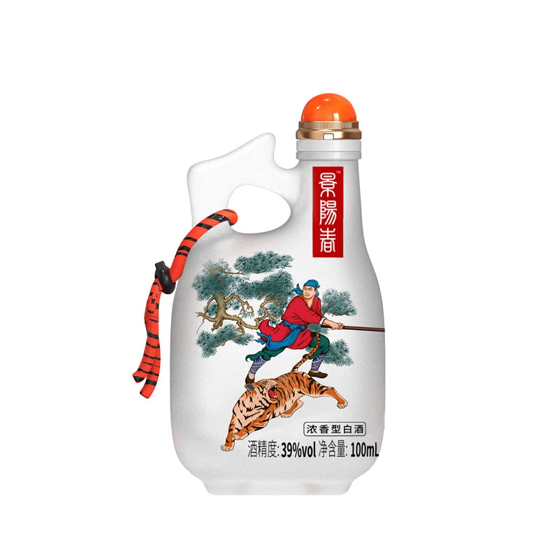 景芝【官旗发货】景阳春活力虎小酒浓香型山东白酒100ml39度100ml