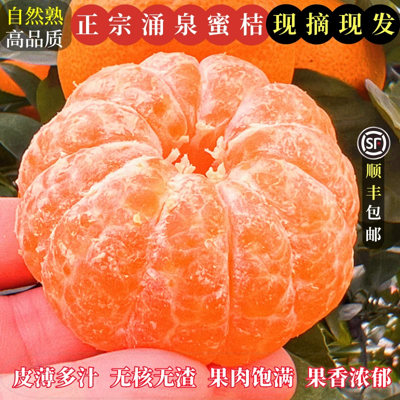 正宗临海涌泉蜜桔黄岩橘子当季新鲜水果整箱台州无核无渣纯甜桔子