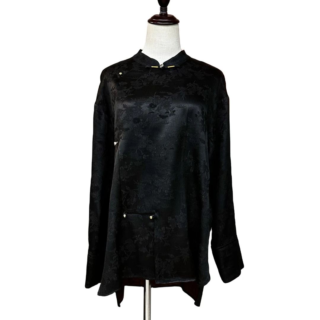 【金禧禧服饰】香云纱冠乐绉万年芝J23355