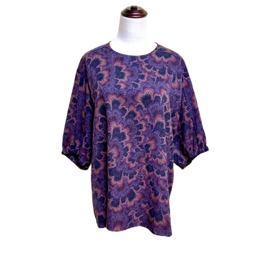 【金禧禧服饰】 烟花紫香云纱上衣 J23142-2