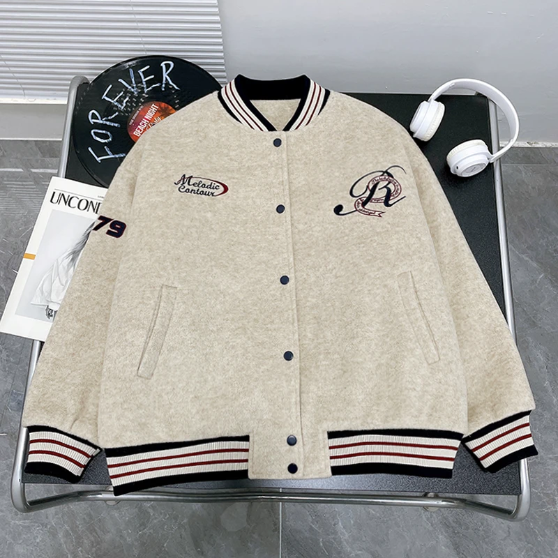 冬季新款女童棒球服外套童装休闲宽松洋气潮童外套zb3809简约童品