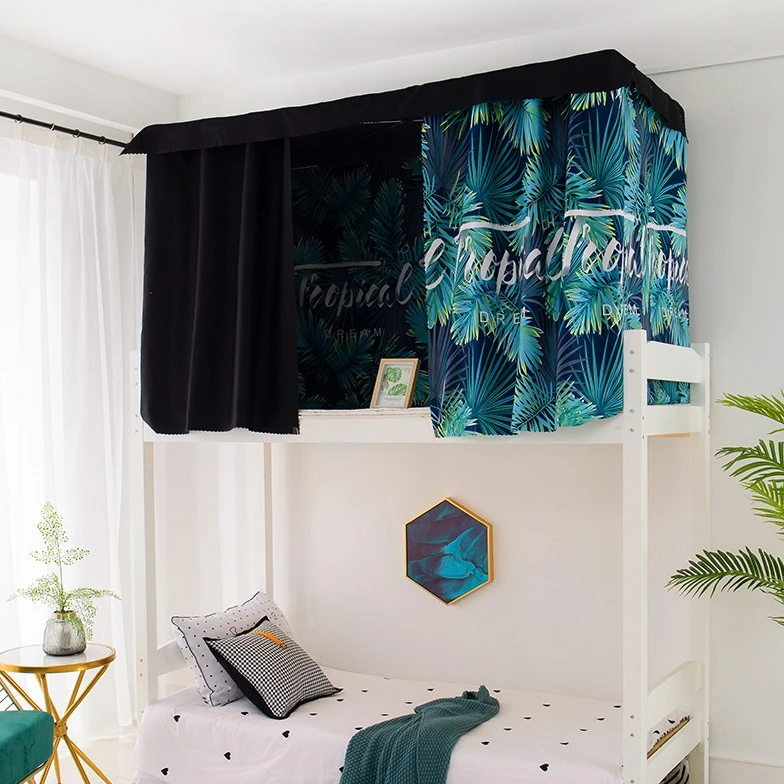 简约学生宿舍床帘遮光布上铺上下铺大学寝室火车遮挡围帘下桌帘新