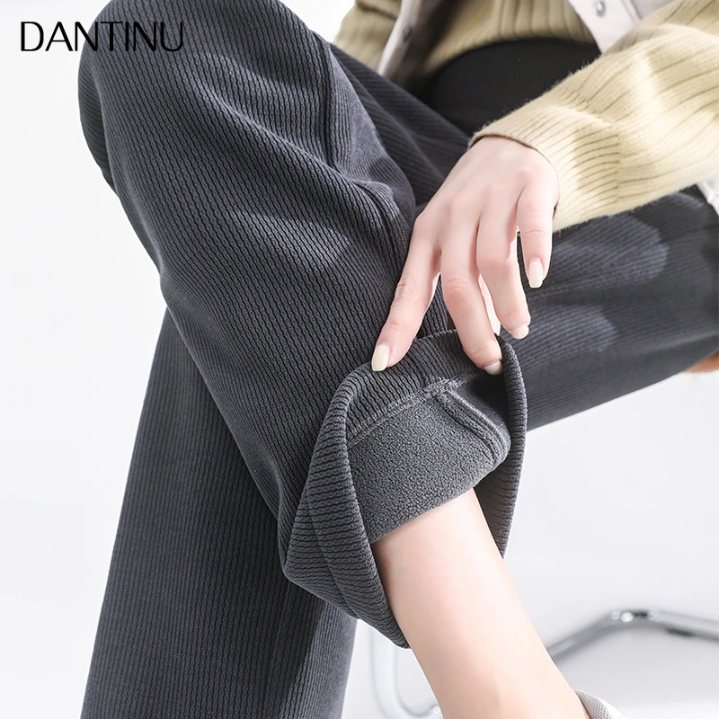 孕妇裤子秋冬季外穿宽松休闲针织阔腿裤垂感大码直筒拖地长裤秋季