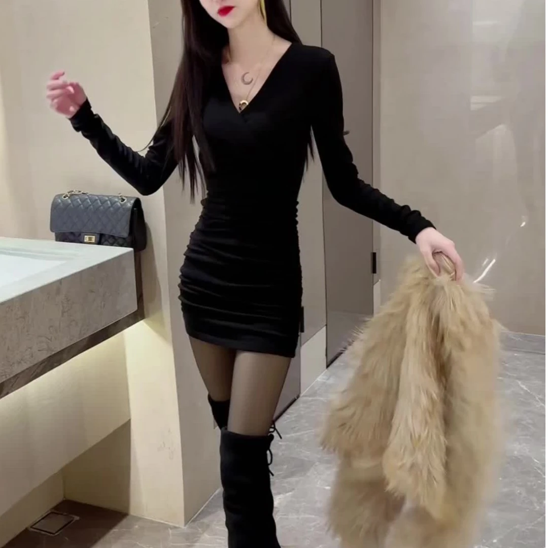 修身包臀裙修身显瘦打底裙显瘦性感黑色时尚生日包臀裙连衣裙裙子