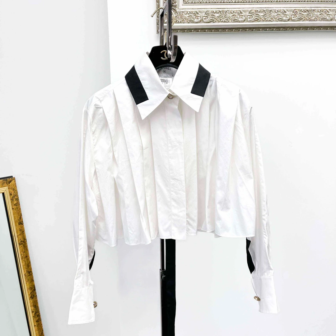 99新 Chanel/香奈儿 34码 白色 短款 衬衫