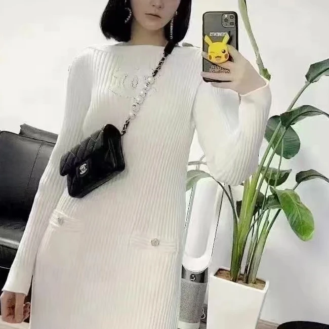 99新 Chanel/香奈儿 36码 白色 针织 连衣裙
